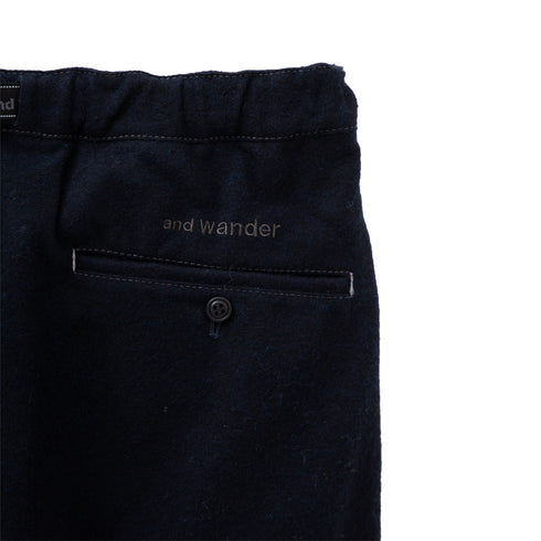 And Wander Wool Twill Tapered Pants Blue 57422823920 Degli Uberti